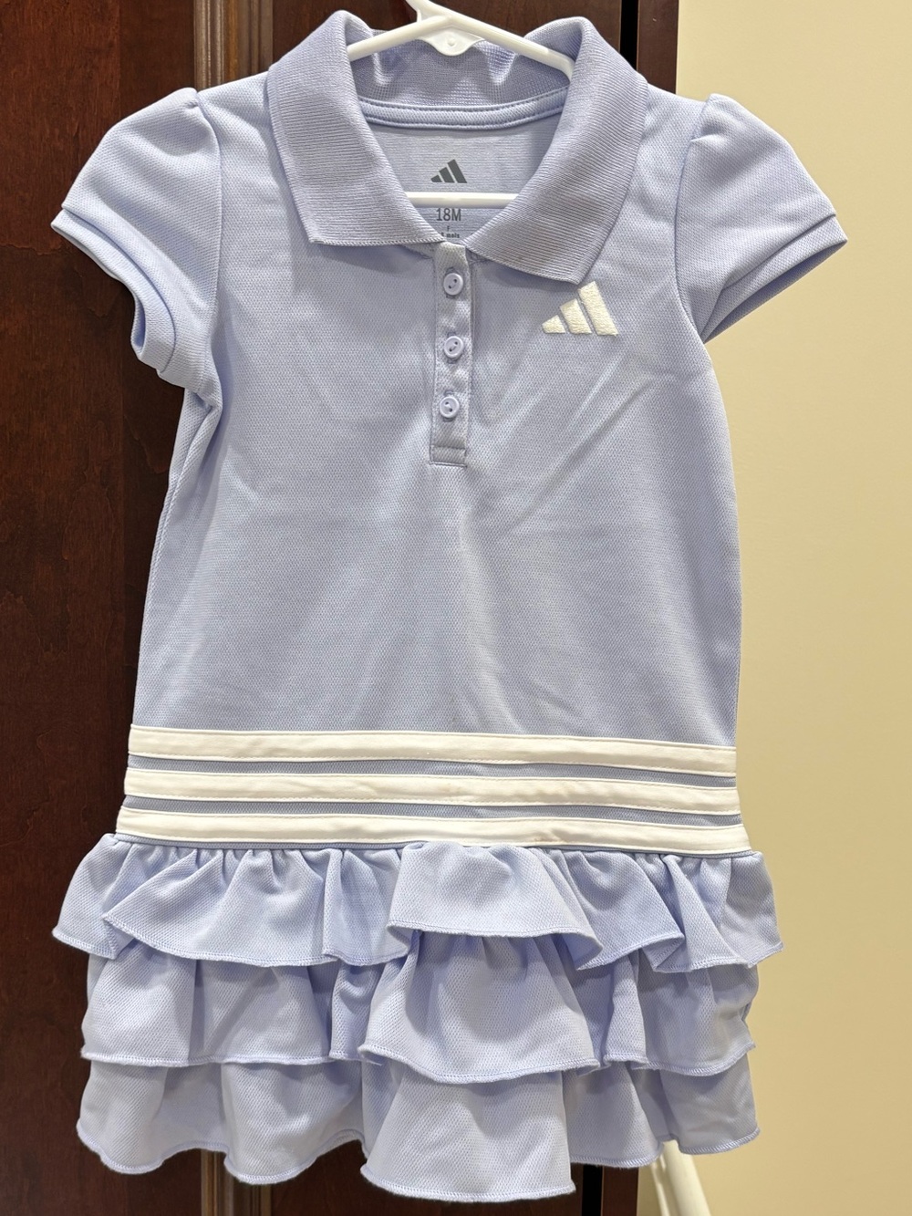 adidas Light purple Girls Polo Dress with Ruffled Skirt